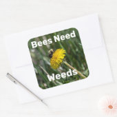 蜂は雑草を必要とする スクエアシール (封筒)