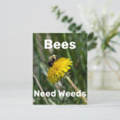 蜂は雑草を必要とする ポストカード (スタンド正面)