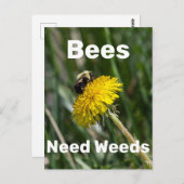 蜂は雑草を必要とする ポストカード (正面/裏面)
