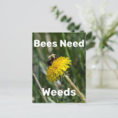 蜂は雑草を必要とする ポストカード (スタンド正面)