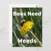 蜂は雑草を必要とする ポストカード (正面/裏面)