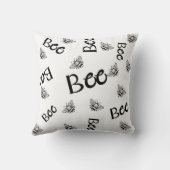 蜂は飛んでいる一面に群がる クッション (裏面)