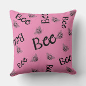 蜂は飛んでいる一面に群がる クッション (裏面)