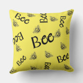 蜂は飛んでいる一面に群がる クッション (裏面)