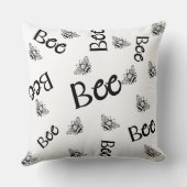 蜂は飛んでいる一面に群がる クッション (裏面)