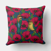 蜂は食べ物とケシ クッション (裏面)