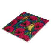 蜂は食べ物とケシ タイル (側面)