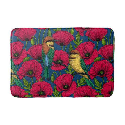 蜂は食べ物とケシ バスマット (正面)