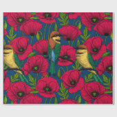 蜂は食べ物とケシ ラッピングペーパー (フラット)