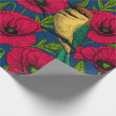 蜂は食べ物とケシ ラッピングペーパー (角)