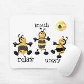 蜂は-呼吸-ほどきますリラックスします マウスパッド (マウス)