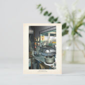 蜂ひざカフェはがき ポストカード (スタンド正面)