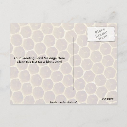 蜂ろう櫛 ポストカード (裏面)