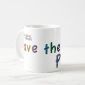 蜂を喜ばしますカジュアルな色のコーヒーカップを救って下さい コーヒーマグカップ (正面左)