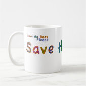 蜂を喜ばしますカジュアルな色のコーヒーカップを救って下さい コーヒーマグカップ (左)