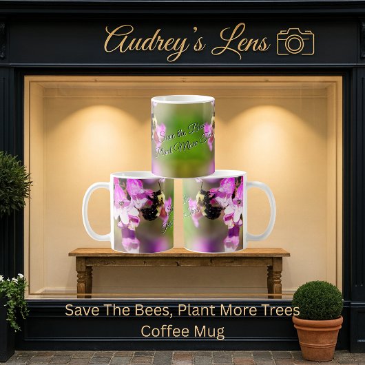 蜂を救え、もっと木を植えよう コーヒーマグカップ