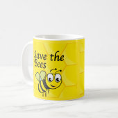 蜂を救って下さい コーヒーマグカップ (正面左)