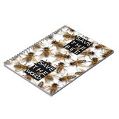 蜂を救って下さい! 世界を救って下さい! 囲まれた蜂 ノートブック (左側)