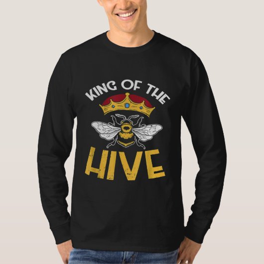 蜂キーパーTee King Of The Hive Graphic Crown Bee Tシャツ (正面)