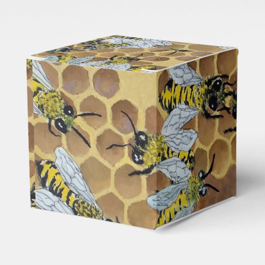 蜂ギフト箱 フェイバーボックス (正面サイド)
