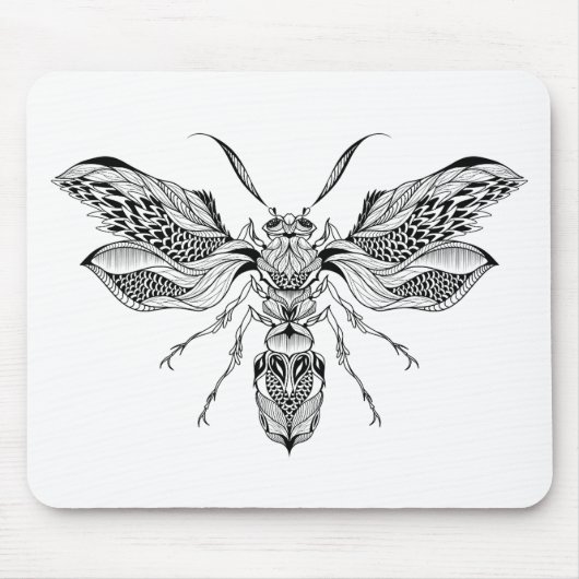 蜂スズメバチの入れ墨 マウスパッド (正面)