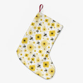 蜂テーマパターンクリスマスのストッキング スモールクリスマスストッキング (正面 (吊り時))