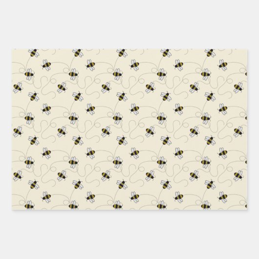 蜂ハチ蜂 ラッピングペーパーシート (正面)