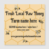 蜂ハニカムビーファーム業用マグネットカード (正面)