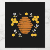 蜂ハニカム ワインラベル (シングルラベル)