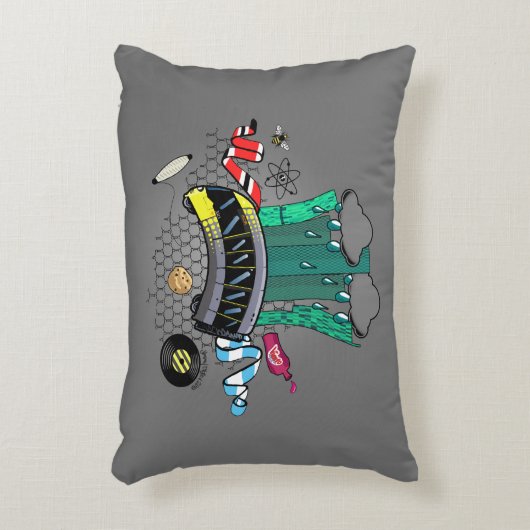 蜂及び市街電車が付いているマンチェスターそしてより素晴らしいマンチェスター アクセントクッション (正面(垂直))