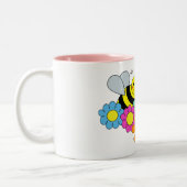 蜂及び花 ツートーンマグカップ (左)