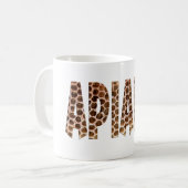 蜂小屋の文字の上に巣箱が重なったデザイン コーヒーマグカップ (正面左)