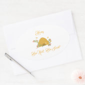 蜂巣蜂蜜ラベル 楕円形シール (封筒)