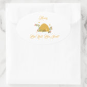 蜂巣蜂蜜ラベル 楕円形シール (バッグ)