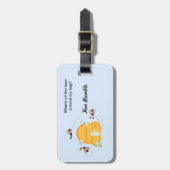 蜂忙しの巣を持つミツバチ ラゲッジタグ (正面縦)