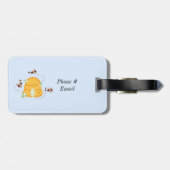 蜂忙しの巣を持つミツバチ ラゲッジタグ (裏面横)