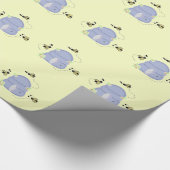 蜂忙しの巣を持つミツバチ ラッピングペーパー (角)