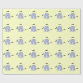 蜂忙しの巣を持つミツバチ ラッピングペーパー (フラット)