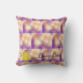蜂忙し数々の色の渦巻き クッション (正面)