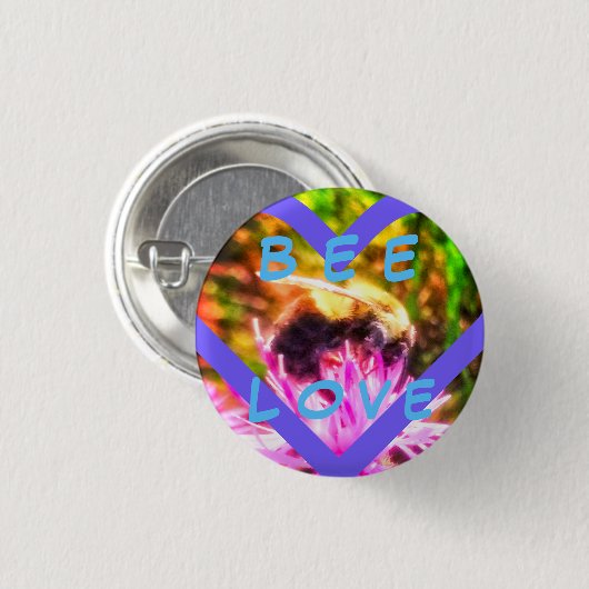 蜂愛小さいPIN 缶バッジ (正面&裏面)