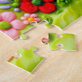 蜂感じが咲く庭の犬 ジグソーパズル (側面)