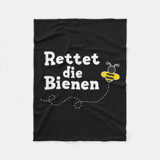 蜂救の保護養蜂 フリースブランケット