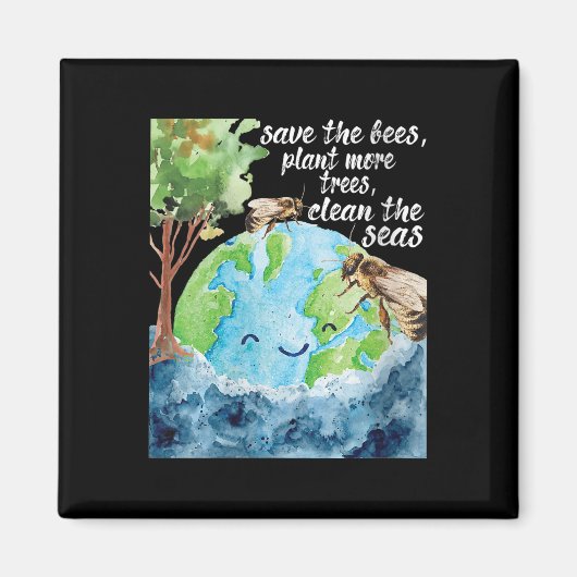 蜂救の子宮 – 環境保護 マグネット (正面)