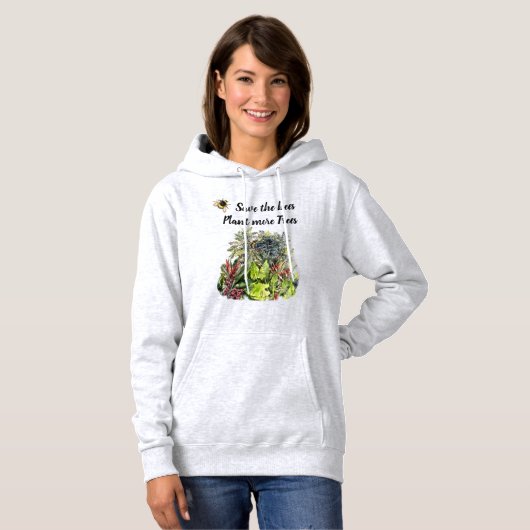 蜂救は木を植える パーカ (正面フル)