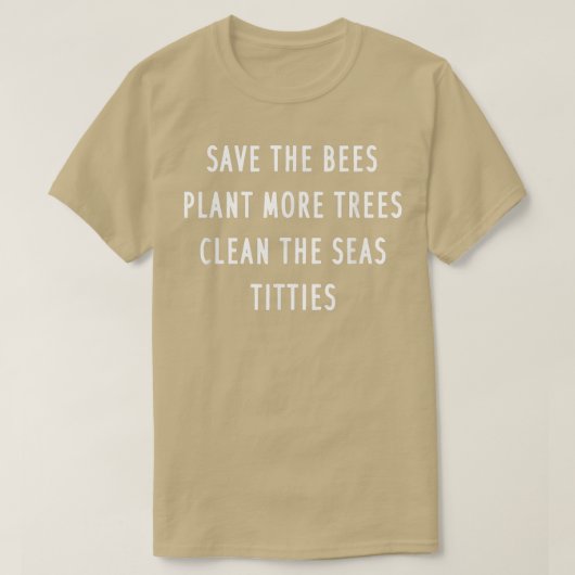 蜂救は海を清める木を増やす Tシャツ (デザイン正面)