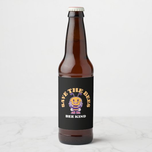 蜂救は親切だ ビールラベル (正面)
