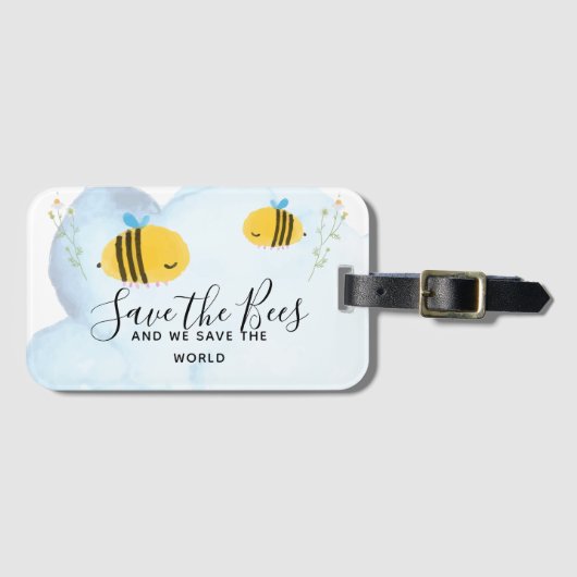 蜂救引用文ことわざスローガン ラゲッジタグ (正面横)