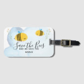 蜂救引用文ことわざスローガン ラゲッジタグ (正面横)