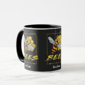 蜂救飼主と養蜂家のためのミツバチ マグカップ (正面左)