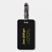 蜂救飼主と養蜂家のためのミツバチ ラゲッジタグ (裏面縦)